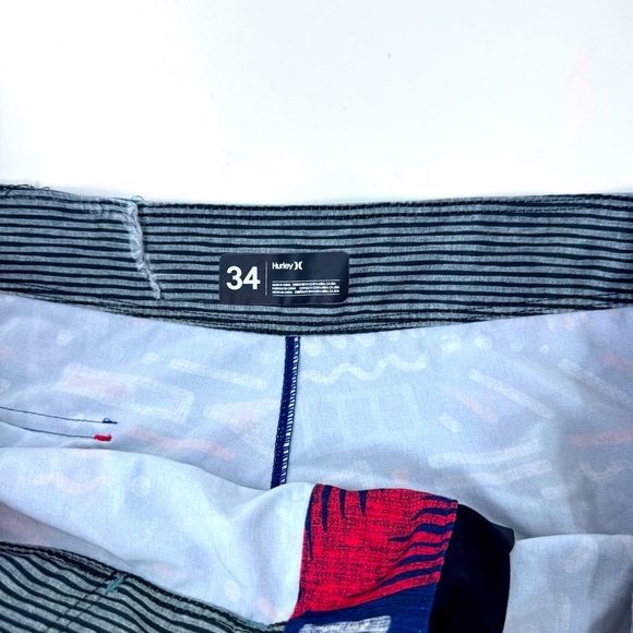 Hurley Phantom Blue and Red Graphic Swim Shorts - Picture 8 of 10